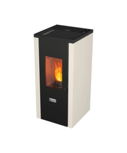 STUFA A PELLET ERMETICA CANADIAN STOVE "DESIGNEVO 9C" BIANCO 8,3 KW