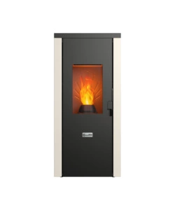 STUFA A PELLET ERMETICA CANADIAN STOVE "DESIGNEVO 9C" BIANCO 8,3 KW