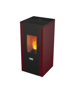 STUFA A PELLET ERMETICA CANADIAN STOVE "DESIGNEVO FINE DUSTER" BORDEAUX 8 KW