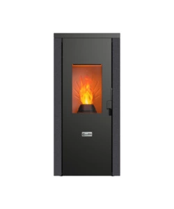 STUFA A PELLET ERMETICA CANADIAN STOVE "DESIGNEVO FINE DUSTER" GRIGIO PUNTINATO 8 KW