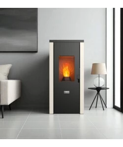 STUFA A PELLET ERMETICA CANADIAN STOVE "DESIGNEVO FINE DUSTER" BIANCO 8 KW