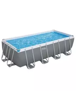 PISCINA FUORI TERRA CON STRUTTURA RETTANGOLARE BESTWAY "STEEL PRO MAX" GRIGIO SCURO 488X244X122 CM - COD. 56671
