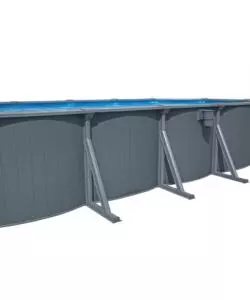 PISCINA FUORI TERRA CON STRUTTURA OVALE BESTWAY "HYDRIUM" GRIGIO SCURO 732X366X132 CM