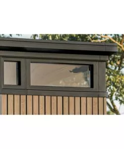 CASETTA DA GIARDINO KETER "PENT 7X7" IN RESINA MARRONE CON PORTA BATTENTE DOPPIA 214X218X226 CM