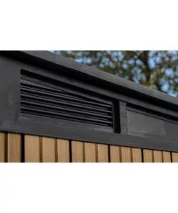 CASETTA DA GIARDINO KETER "PENT 9X7" IN RESINA MARRONE CON PORTA BATTENTE DOPPIA 277X218X226 CM
