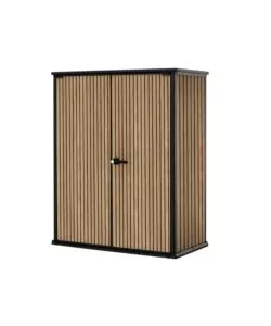 PORTATTREZZI MULTIUSO KETER "VERTICAL SHED VENETIAN" IN RESINA EFFETTO LEGNO 140X73,6X170,4 CM