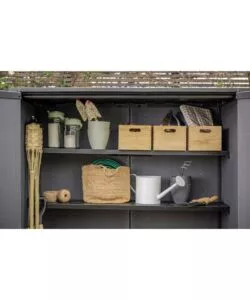 PORTATTREZZI MULTIUSO KETER "VERTICAL SHED VENETIAN" IN RESINA EFFETTO LEGNO 140X73,6X170,4 CM