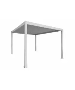 PERGOLA BIOCLIMATICA EUROGARDEN "ATENA" CON APERTURA A MANOVELLA IN ALLUMINIO BIANCO 3X3X2,5 MT