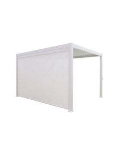 TENDA ANTIVENTO SCORREVOLE PER PERGOLA BIOCLIMATICA EUROGARDEN ATENA IN TEXTILENE BIANCO LATO 4 MT