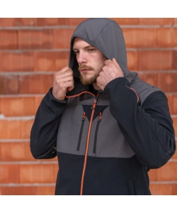 GIACCA DA LAVORO KAPRIOL "SOFTSHELL TENERE PRO" NERO E GRIGIO TG XXXL