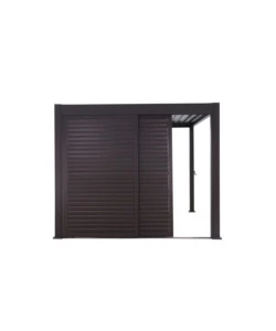 SET 2 PARETI SCORREVOLI PER PERGOLA BIOCLIMATICA EUROGARDEN ATENA IN ALLUMINIO GRIGIO LATO 3 MT