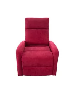 Poltrona BellaHome "Clara" con recliner in tessuto bordeaux 71x88x102 cm