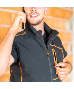 GILET DA LAVORO KAPRIOL "DYNAMIC" NERO/ARANCIONE TG S