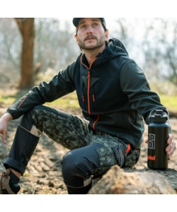 GIACCA DA LAVORO KAPRIOL "SOFTSHELL TENERE PRO" NERO E VERDE TG M