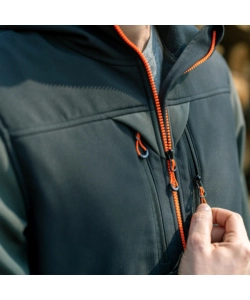 GIACCA DA LAVORO KAPRIOL "SOFTSHELL TENERE PRO" NERO E VERDE TG M