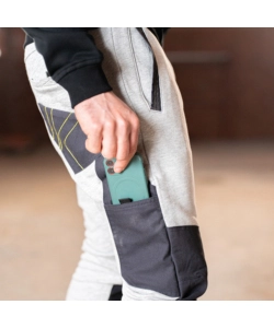 PANTALONI DA LAVORO KAPRIOL "SLICK" GRIGIO CHIARO TG XXL