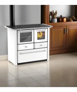 CUCINA A LEGNA "GAIA" BIANCO 6,3 kW