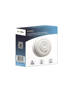 Rilevatore di fumo a batteria con doppio controllo fotoelettrico e a infrarossi