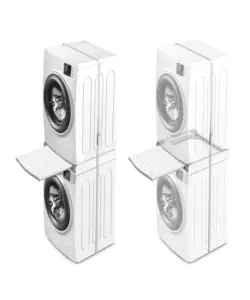 Kit di sovrapposizione universale per lavatrice e asciugatrice "Torre Dry" bianco 61,5x58,5x8,3 cm