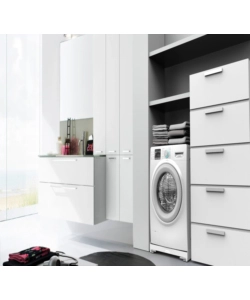 Base antivibrazione peer lavatrice e asciugatrice con ruote e freni Meliconi "Move Style" bianco 61,4x57x9,5 cm