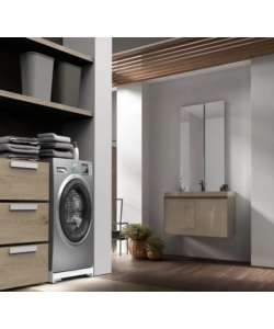 Base antivibrazione peer lavatrice e asciugatrice con ruote e freni Meliconi "Move Style" bianco 61,4x57x9,5 cm