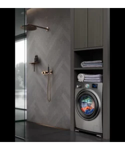 Base antivibrazione per lavatrice e asciugatrice con ruote e freni Meliconi "Move" nero 60x55x5,5 cm