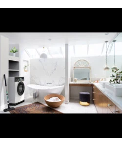 Base antivibrazione per lavatrice e asciugatrice con ruote e freni Meliconi "Move" nero 60x55x5,5 cm