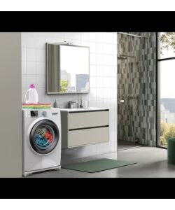 Base antivibrazione per lavatrice e asciugatrice con ruote e freni Meliconi "Move Slim" bianco 60x43x5,5 cm