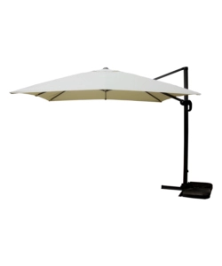 Ombrellone da giardino quadrato con braccio laterale EuroGarden "Top Time" ecrù 3x3 m