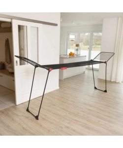 Stendibiancheria Vileda "Infinity Flex Ultimate" nero estensibile 117-205 cm