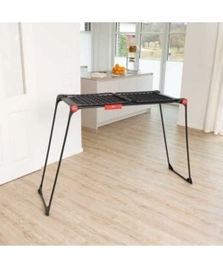 Stendibiancheria Vileda "Infinity Flex Ultimate" nero estensibile 117-205 cm