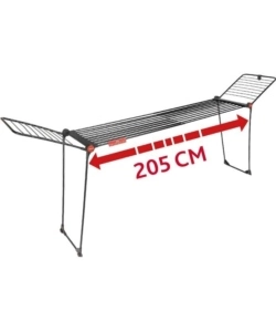 Stendibiancheria Vileda "Infinity Flex Ultimate" nero estensibile 117-205 cm