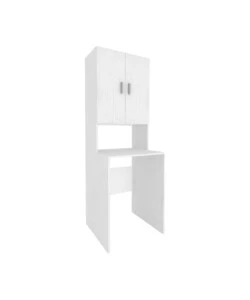 Mobile per lavatrice 2 ante bianco fiammato 66x62x194,3 cm