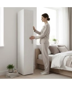 Colonna multiuso 1 ante bianco fiammato 33,2x45,1x194,3 cm