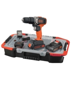 Kit valigetta trapano avvitatore a percussione abatteria Black+Decker "BCD003C2AST-QW" 2 batterie 18V