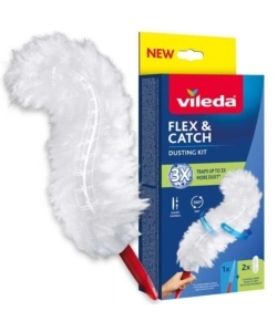 Cattura polvere Vileda "Flex and catch" con manico corto