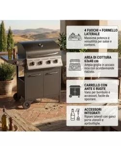 Barbecue a gas Arnold "Texas" 5 bruciatori