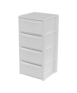 Cassettiera 4 cassetti ArtPlast "Snappy" in polipropilene bianco 39x38,5x79 cm