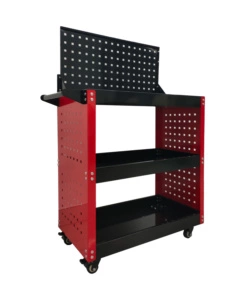 Carrello porta attrezzi 3 ripiani con pannello 75x35x106 cm