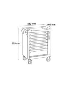 Carrello porta attrezzi Essenza 7 cassetta 84x46x87,5 cm