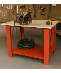 Banco da lavoro essenza in acciaio 100x75x80 cm