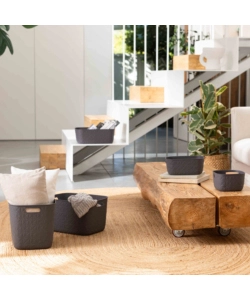 CESTO PORTABIANCHERIA KETER "CURVER SOFTEX" ANTRACITE 26,4X19,4X11,1 CM