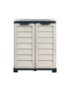 Armadio basso Bama "Riponi" in resina sabbia 76x46x89 cm