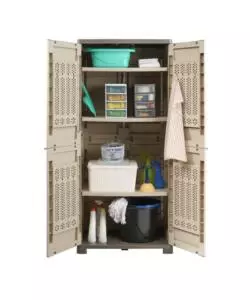 Armadio alto Bama "Riponi" in resina sabbia 76x46x168 cm