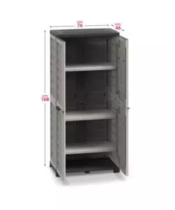 Armadio alto Bama "Riponi" in resina sabbia 76x46x168 cm