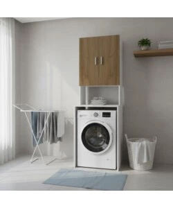 Mobile per lavatrice 2 ante noce stelvio 66x62x194,3 cm