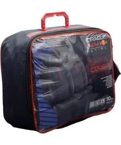 Set 4 pezzi coprisedile auto RedBull "Powerbar" nero e rosso