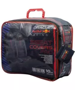 Set 4 pezzi coprisedile auto RedBull "Powerbar" nero e rosso