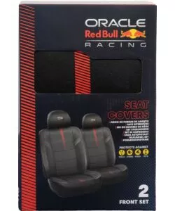 Set 2 pezzi coprisedile auto RedBull "Powerbar" nero e rosso