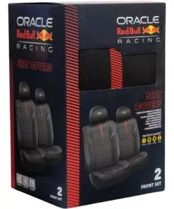 Set 2 pezzi coprisedile auto RedBull "Powerbar" nero e rosso